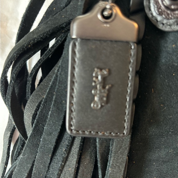 Coach Suede Fringe Turnlock Clutch 86480 - Picture 7 of 14